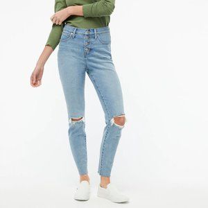 J.Crew Factory 10" high-rise skinny jean in all-day stretch, 28, Orion Blue